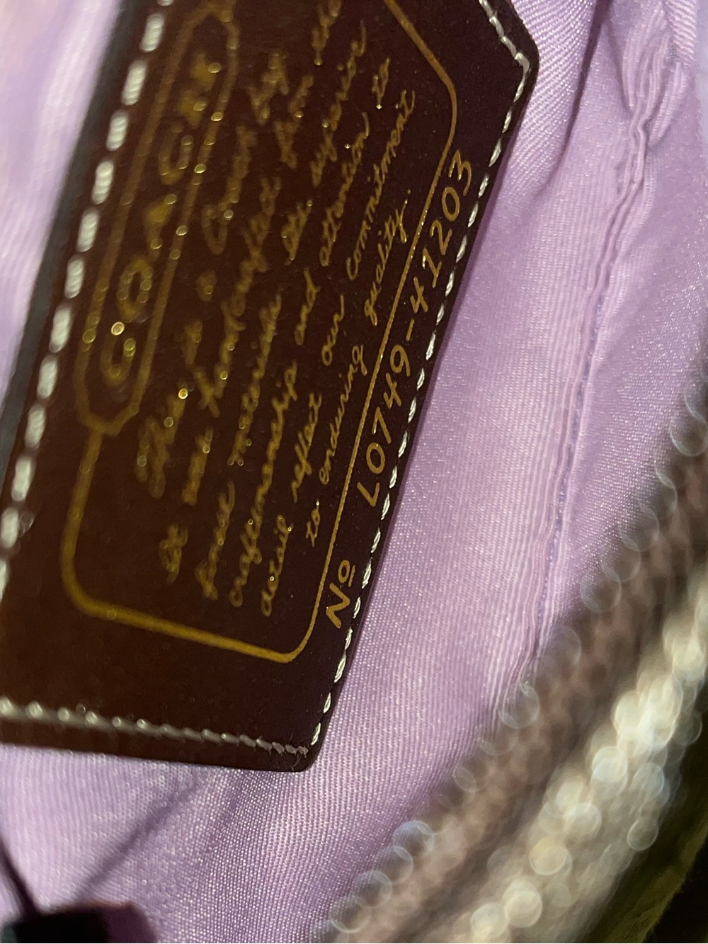 Coach Signature Canvas Brown Wristlet - Picture 7 of 11
